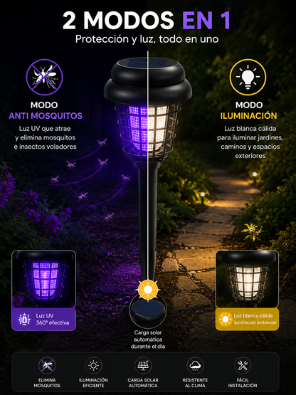 Solar Mosquito Zapper Light 2 en 1