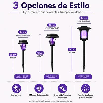 Solar Mosquito Zapper Light 2 en 1